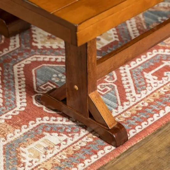 60" Trestle Leg Wood Dining Kitchen Bench - Saracina Home image {4}