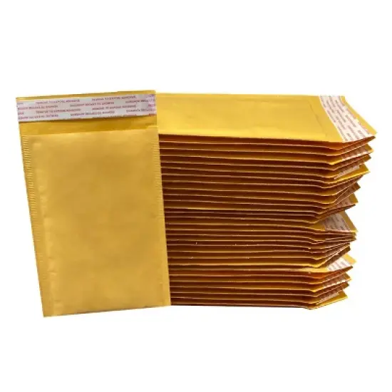 UOFFICE 25 Kraft Bubble Mailers 4x8" - #000 Self-Sealing Padded Envelopes Bags image {9}