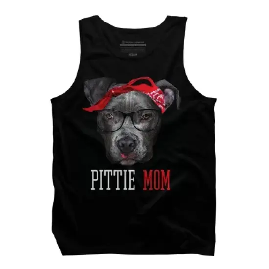 Men's Design By Humans Mother's Day Pittie Mom Pitbull Dog Lovers By dandingroz Tank Top image {5}