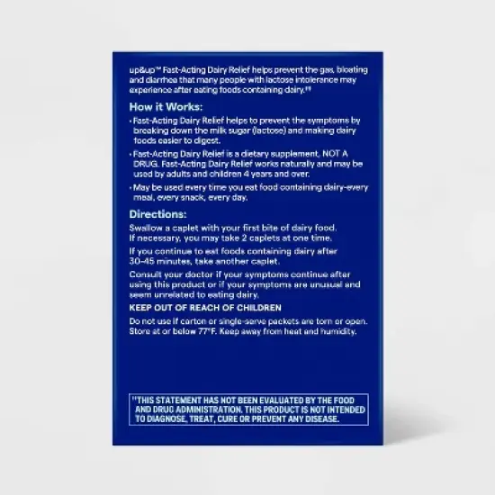 Fast Acting Lactose Dairy Intolerance Treatments Digestive Aid Caplets - up&up&trade; image {2}