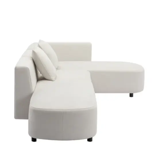 110.2" Modern Style Upholstered Curved Sofa Couch-ModernLuxe image {5}