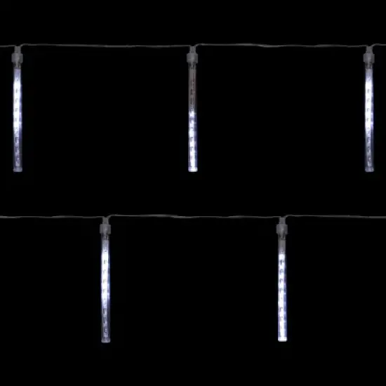 Northlight LED Dripping Icicle Christmas Tube Lights  - White - 14.25' Clear Wire - 10ct image {1}