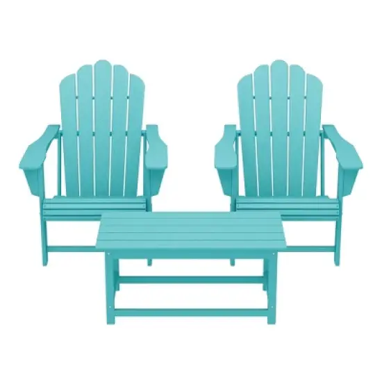WestinTrends Highland 3-Piece Adirondack Chairs with Cup Holders and Coffee Table Set image {19}