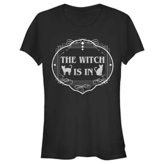 Junior's Lost Gods Halloween The Witch Is In Cats T-Shirt image {3}