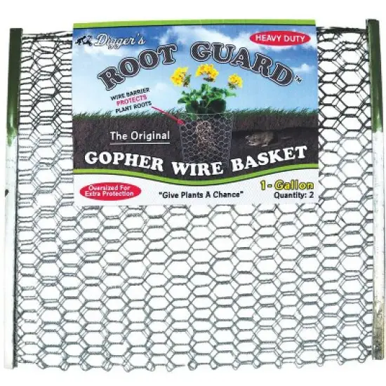 Digger's Root Guard 13.5 in. H X 13 in. W X 0.3 in. D Silver Coated Wire Gopher Wire Basket image {1}