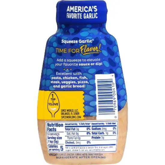 Spice World Premium Minced Squeeze Garlic - 9.5oz image {1}