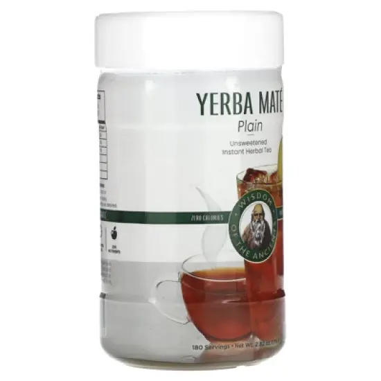 Wisdom Of The Ancient Yerba Mate Plain, Instant Herbal Tea, Unsweetened, 2.82 oz (79.9 g) image {2}