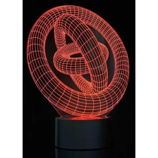 JuzToys 3D Ring-In-Ring Laser Cut Precision LED Lights image {3}