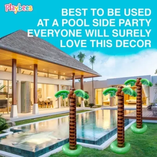 Playbees Giant Inflatable Palm Tree 6 Foot - 2PK image {4}