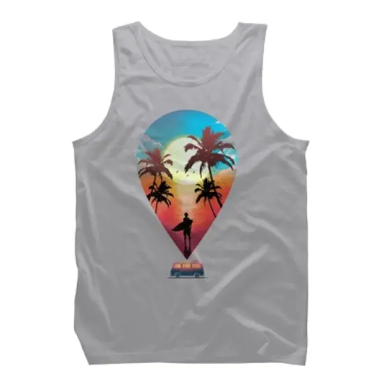 Men's Design By Humans Summer Vibes By clingcling Tank Top image {5}