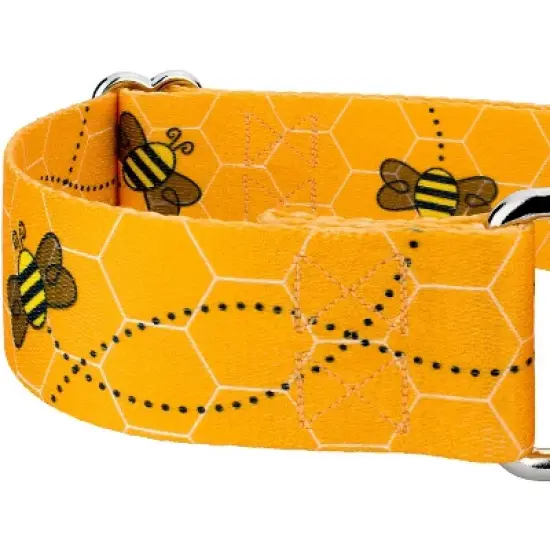 Country Brook Petz 1 1/2 Inch Busy Bee Martingale Dog Collar image {4}