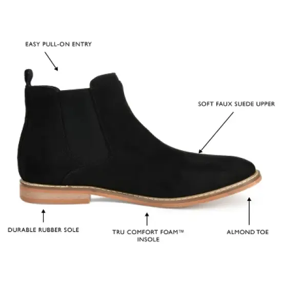 Vance Co. Medium and Wide Width Mens Marshall Tru Comfort Foam Pull-on Round Toe Chelsea Boot image {7}