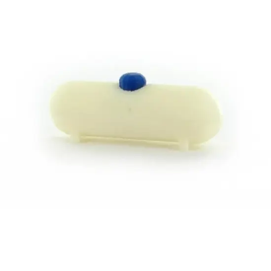 3D to Scale 1/64 3D Printed White Plastic Propane Tank with Blue Lid Cover 64-320-WT image {1}