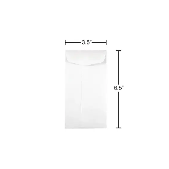 JAM Paper #7 Coin Business Envelopes 3.5" x 6.5" White 95083 image {4}