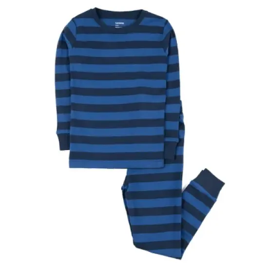 Leveret Kids Two Piece Cotton Striped Boys Pajamas image {9}