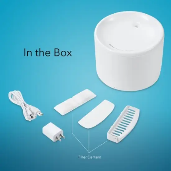 HOM Pet Water Fountain - 2L Automatic Cat Water Fountain, Dog Water Dispenser with Filtration System, for Cats and Dogs image {5}