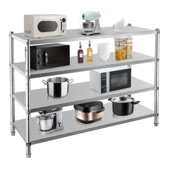 Storage Shelves, 5 Tier Stainless Steel Shelving Organizer, Heavy Duty Garage Shelving Unit, Stable Shelves Organizer for Home, Kitchen,Closet,Office image {12}