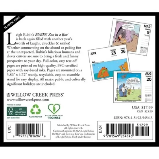 Willow Creek Press 2026 Zoo In a Box Calendar image {1}