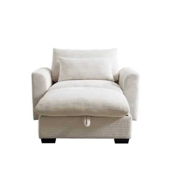 Corduroy Sofa Couch,Modular Sofa With Storage Ottoman,Deep Seat Couch,Sofa Couch For Living Room,Apartment-Cuddlewood image {6}