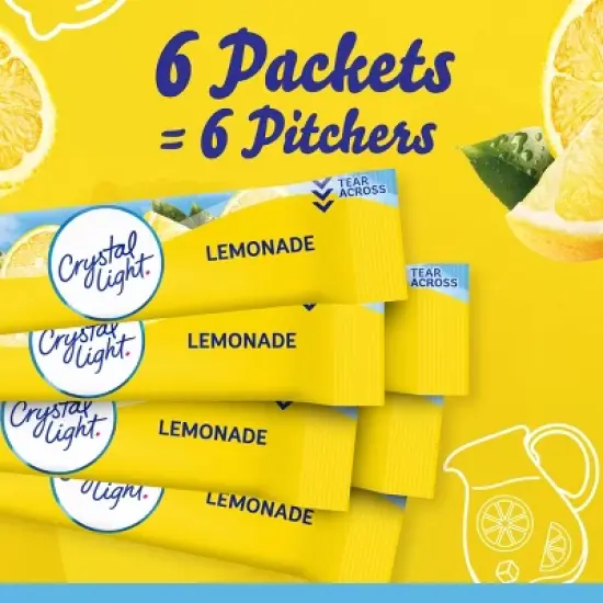 Crystal Light Natural Lemonade Drink Mix - 6pk/0.53oz image {4}