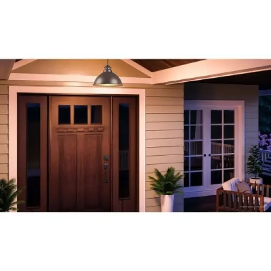 Urban Ambiance Luxury Hammered Outdoor Pendant Light,  8" x 12",  Aged Pewter Finish, UHP1172 image {1}