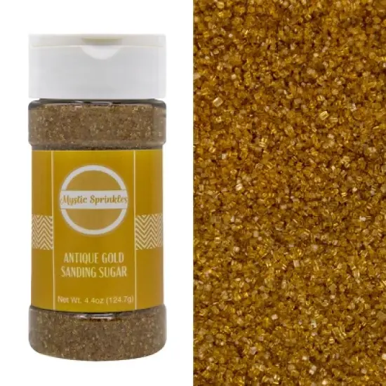 Mystic Sprinkles Antique Gold Sanding Sugar 4.4oz image {5}
