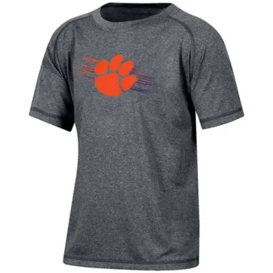 NCAA Clemson Tigers Boys' Gray Poly T-Shirt image {3}