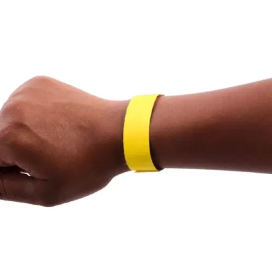 SICURIX Sequentially Numbered Security Wristbands, 3/4", Yellow Pack of 100 image {3}