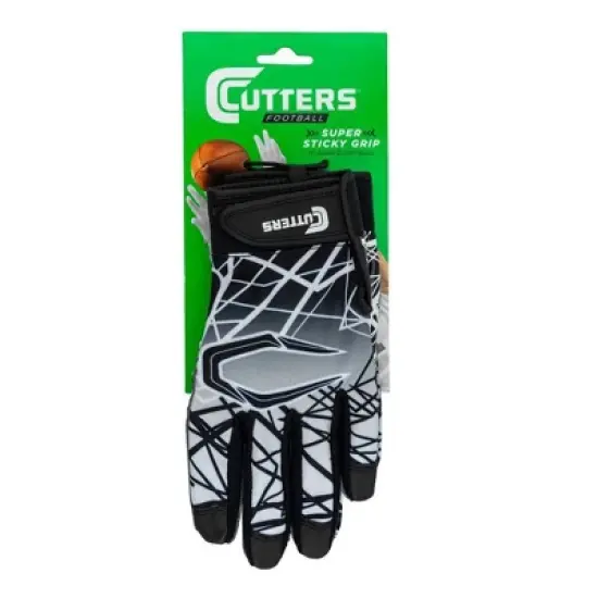 Cutters Game Day Receiver Youth Gloves Black image {6}
