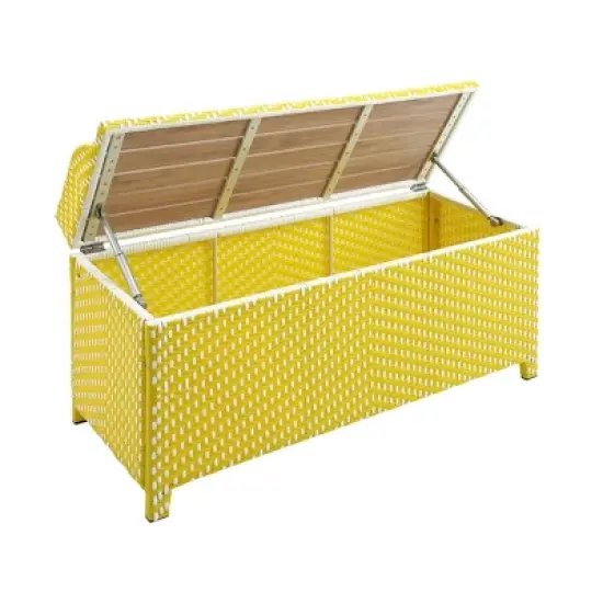 Maksville Outdoor Aluminum Storage Bench - miBasics
 image {11}