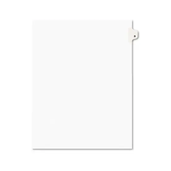 Avery-Style Legal Exhibit Side Tab Dividers 1-Tab Title B Ltr White 25/PK 01402 image {6}