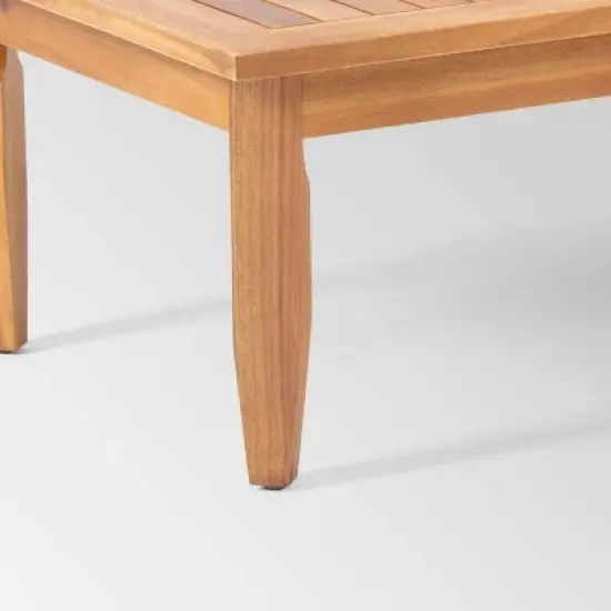 Aston 2pc Acacia Mid-Century Modern Loveseat Set - Teak/Cream - Christopher Knight Home image {6}