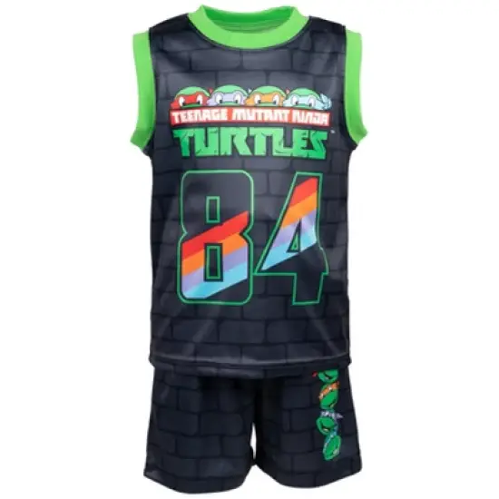 Teenage Mutant Ninja Turtles 3 Piece Outfit Set: T-Shirt Tank Top Shorts image {3}