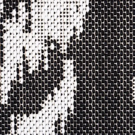 Garden Ikat Outdoor Rug Black - Threshold image {2}