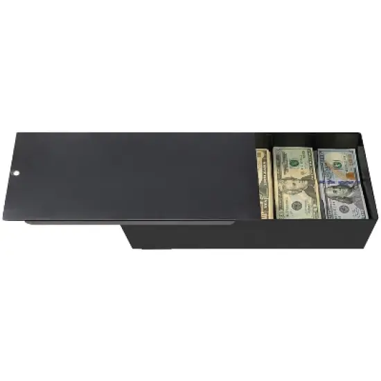 Nadex Coins&trade; Steel 5-Compartment Currency Tray with Coin Tray Insert and Lockable Cover in Black image {3}
