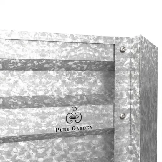 Nature Spring Raised Garden Bed and Plant Holder Kit For Growing Flowers, Vegetables, Herbs - Gray image {2}