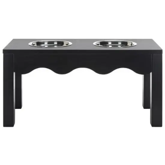 Lilith Double Pet Feeder - Removable Stainless Steel Bowls - Cat/Dog - PET5702 - Safavieh Pets image {11}