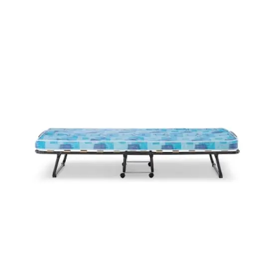 Twin Roma Folding Bed Blue - Linon image {1}