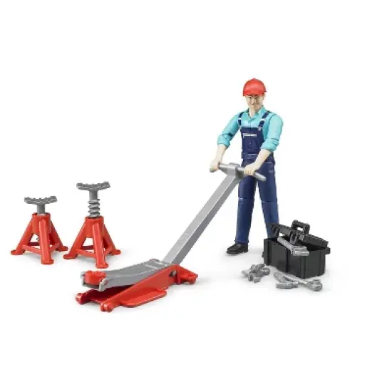 Bruder bworld Man with Repair Shop Accessories image {2}