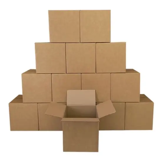 UOFFICE Bundle of 5 Heavy-Duty Corrugated Boxes 22" x 22" x 22" 275lb. Cube Shipping Boxes image {5}