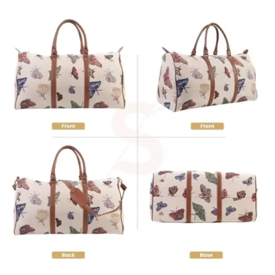 Signare USA Butterfly Beige Big Holdall/Duffel Bag image {1}