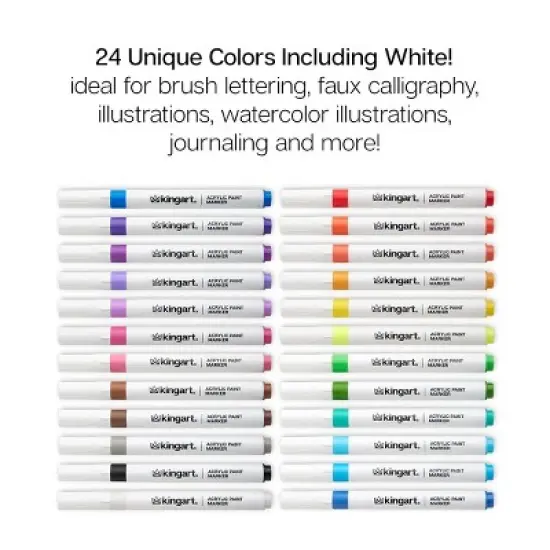 KINGART Acrylic Paint Markers 24 Colors image {7}