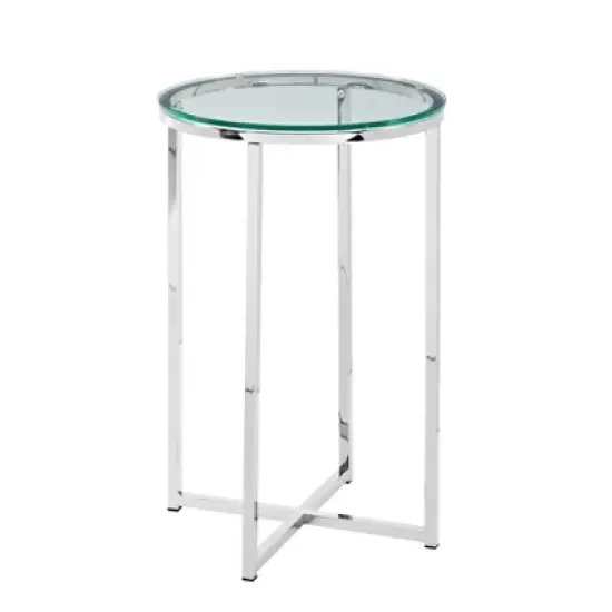 Vivian Glam X Leg Round Side Table - Saracina Home image {8}