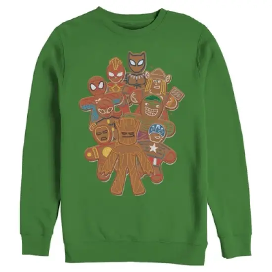 Men's Marvel Christmas Gingerbread Cookie Heroes Sweatshirt image {2}