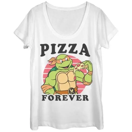 Women's Teenage Mutant Ninja Turtles Pizza Forever Scoop Neck image {2}