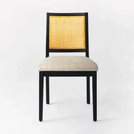 Oak Park Cane Dining Chair Black - Threshold&trade; designed with Studio McGee image {2}