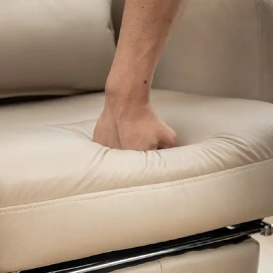 GDFStudio Jodie Technology Leather Upholstery Reclining Swivel Office Chair with Footrest and Lumbar Support Headrest image {3}