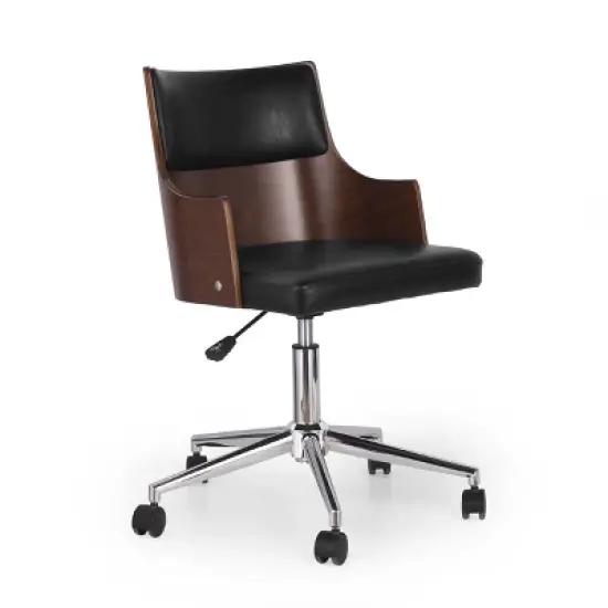 Rhine Mid-Century Modern Upholstered Swivel Office Chair - Christopher Knight Home image {6}
