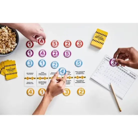 Moose Games The Worst-Case Scenario Card Game - Bonus Edition: Creative Thinking, Cards & Spinner, 3-6 Players image {8}