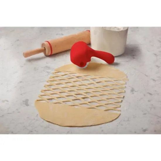 Talisman Designs Interchangeable Pastry Dough Cutter Set, Set of 2, Red image {5}